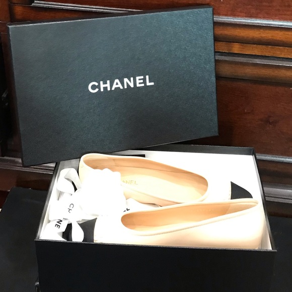 NIB CHANEL 2020 GROSGRAIN PEARL BALLERINA FLATS - Picture 7 of 14
